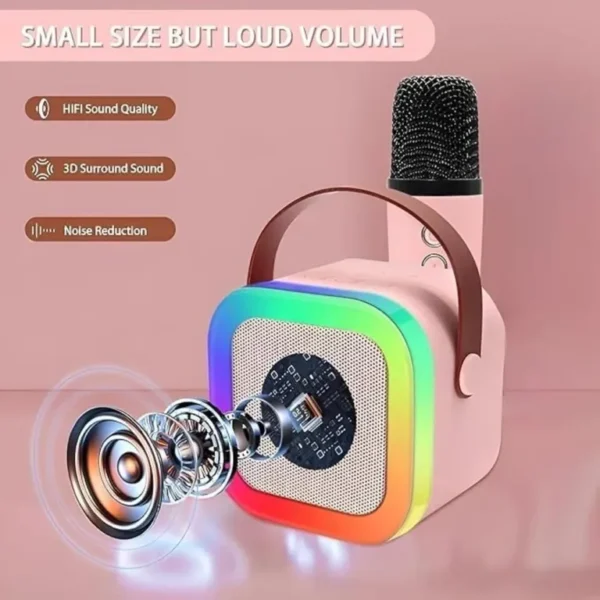 51wqiaacgyl K12 Bluetooth Karaoke Speaker with RGB Lights