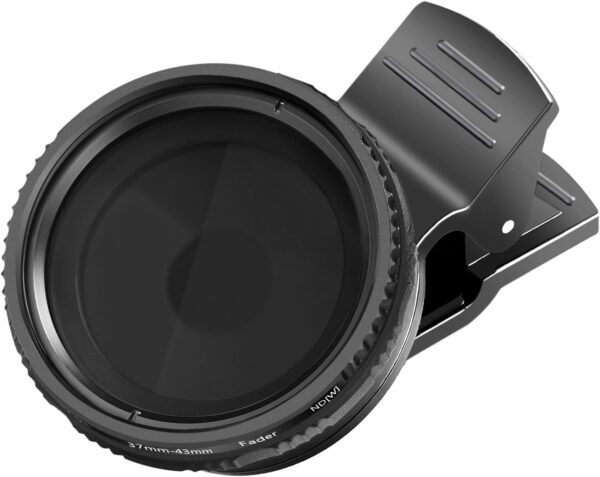 NEEWER 37mm Clip On ND2-ND400 Phone Lens ND Filter Kit: Adjustable Neutral Density Filter with Phone Clip Compatible with iPhone 14/14Pro/14Pro Max