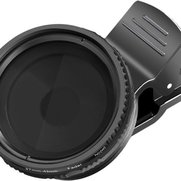 NEEWER 37mm Clip On ND2-ND400 Phone Lens ND Filter Kit: Adjustable Neutral Density Filter with Phone Clip Compatible with iPhone 14/14Pro/14Pro Max