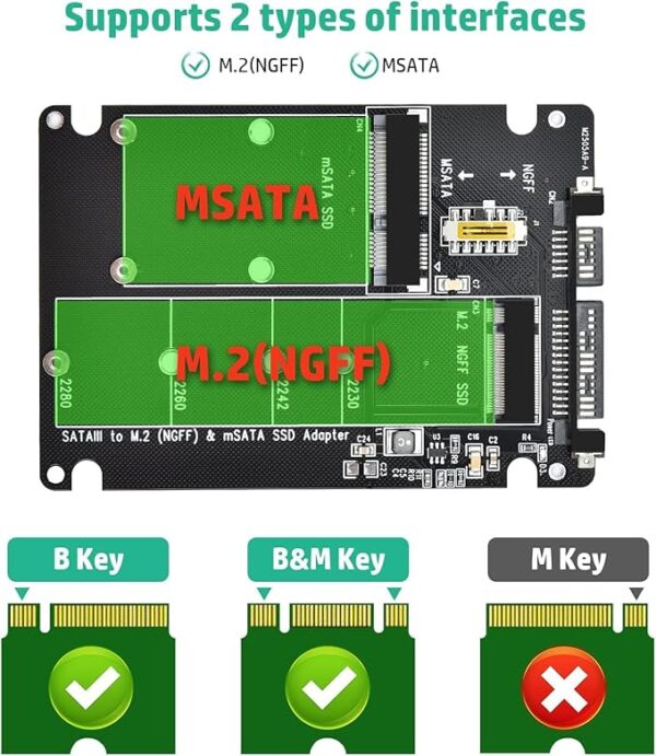 718DW9hZ+tL._SX679_ M.2 NGFF SSD MSATA To 2.5inch SATA Case Serial Port External Built-In Hard Disk Box Msata To Sata 3 3.0