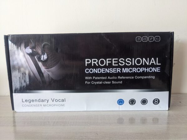 PXL_20240815_110804970 V8 Condenser Microphone Bundle With BM-800 Live Sound Card,Adjustable Mic Suspension Scissor Arm, Metal Shock Mount and Double-Layer Pop Filter for Studio Recording & Broadcasting (Gold)