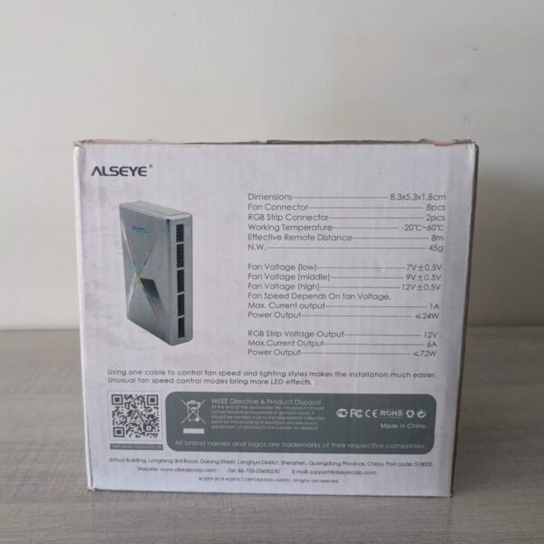 PXL_20240815_111421682 Alseye CRLS 300DS 120mm LED Case RGB D Ringer Cooling Fans with 2pcs Multicolored LED Strips with Wireless Remote Control for PC Cabinets and Radiators | JG Superstore