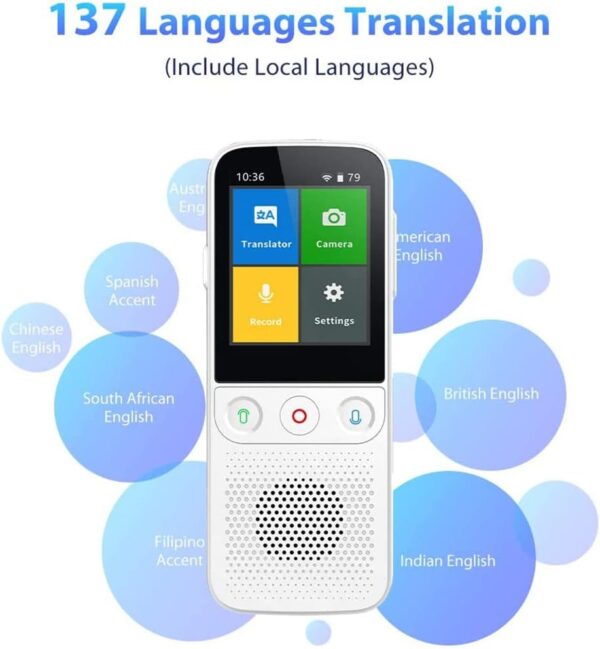 Language Translator Device - Instant Translator Support 138 Languages WiFi/Hotspot/Offline 2.4 Inch Touch Screen Portable Pocket Translator Little Surprise