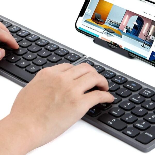 Bluetooth V3.0 Foldable Wireless Computer Keyboard with Up to 10 Meters Range Multiple Pairing Function Keys HDWR typerCLAW BS110