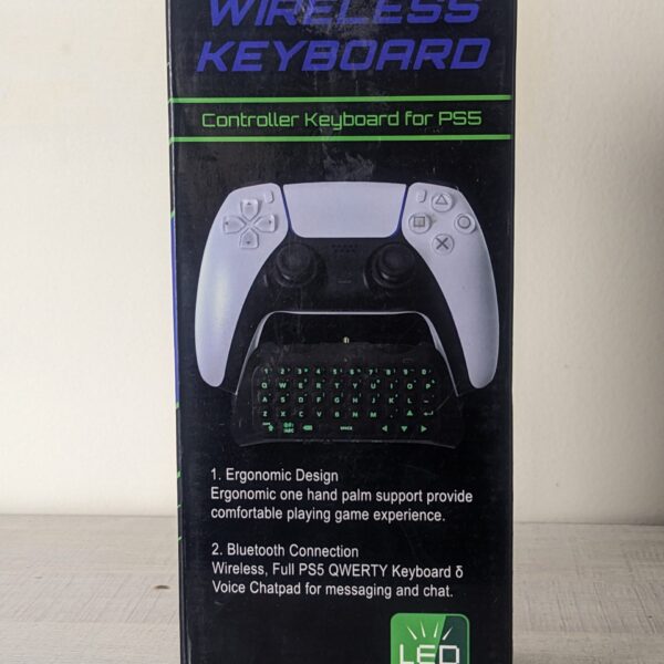 MoKo Keyboard for PS5 Controller with Green Backlight,