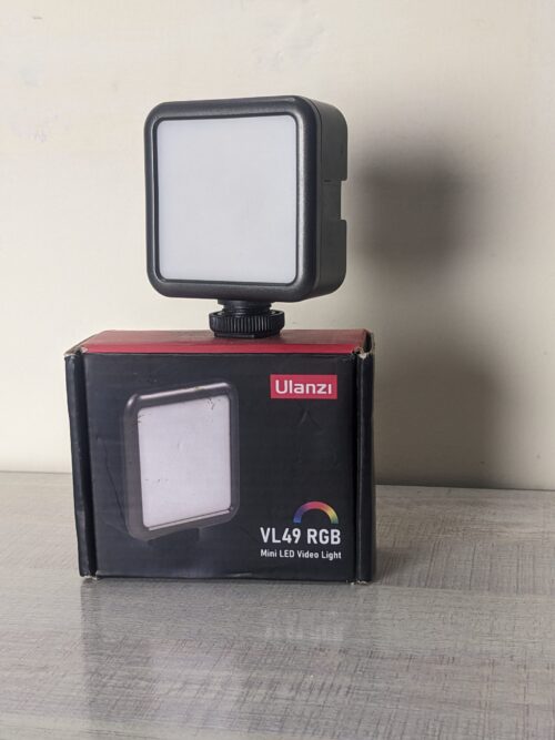 PXL_20240902_150221058 ULANZI VL49 RGB Video Lights, LED Camera Light 360° Full Color Portable Photography Lighting w 3 Cold Shoe, 2000mAh Rechargeable CRI 95+ 2500-9000K Dimmable..