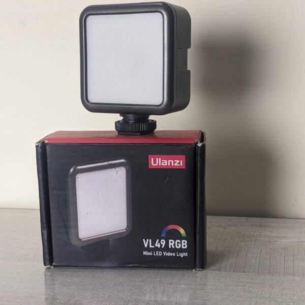 ULANZI VL49 RGB Video Lights, LED Camera Light 360° Full Color Portable Photography Lighting w 3 Cold Shoe, 2000mAh Rechargeable CRI 95+ 2500-9000K Dimmable..