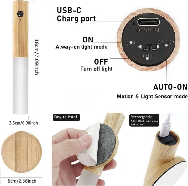 71zTiPg8LcL._AC_SL1500_ VOMI Battery Operated Wall Lights LED Motion Sensor Stick