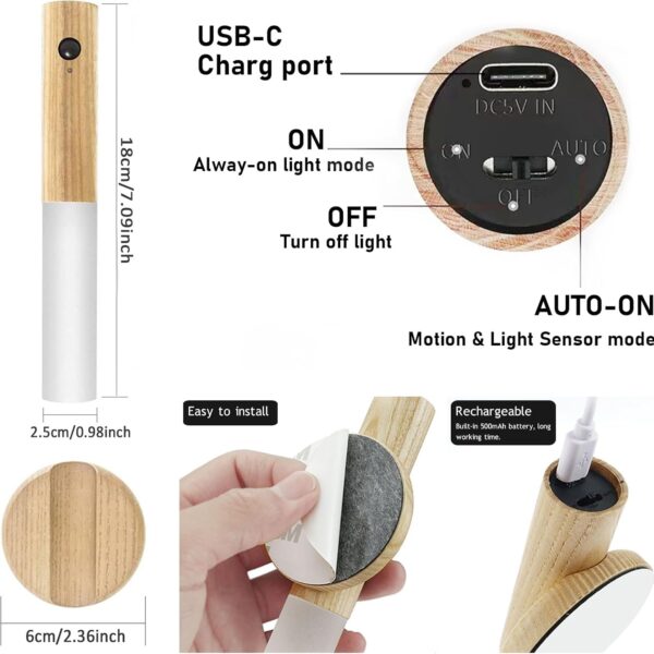 71zTiPg8LcL._AC_SL1500_ VOMI Battery Operated Wall Lights LED Motion Sensor Stick