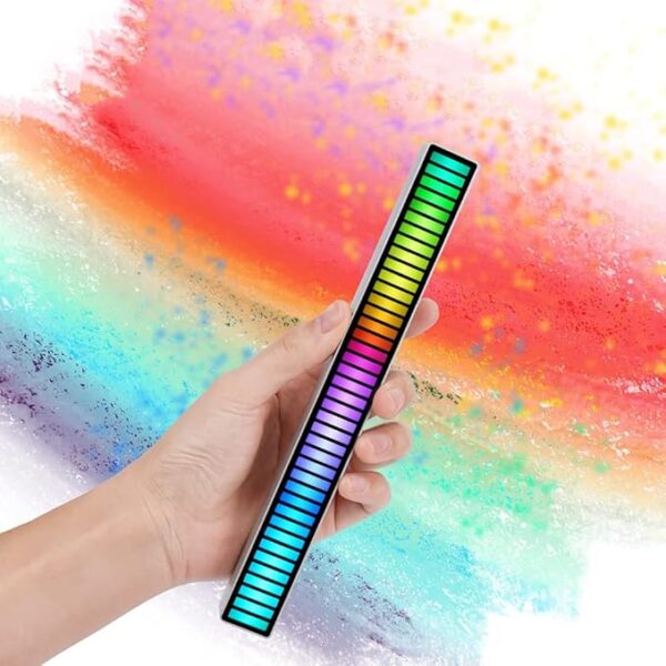 61SsuEi6DDL._AC_SX679_ RGB Sound Control Pickup Rhythm Light, 32 Bit Colorful Music Ambient LED Light Bar