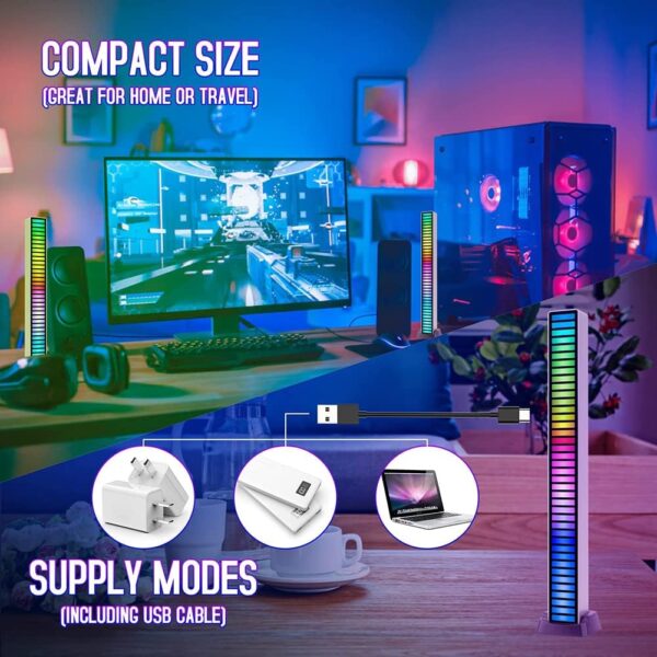 71I0zRQmBTL._AC_SL1001_ RGB Sound Control Pickup Rhythm Light, 32 Bit Colorful Music Ambient LED Light Bar