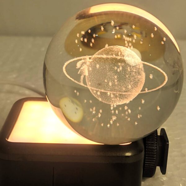 3D Crystal ball Planet Night Light Laser Engraved Solar System LED Globe Sphere Astronomy Birthday Gift Home Desktop Decoration
