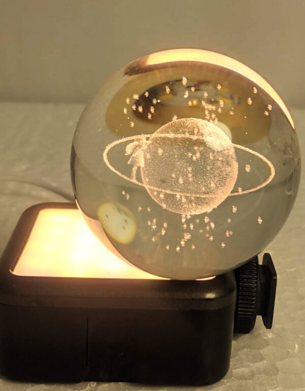 3D Crystal ball Planet Night Light Laser Engraved Solar System LED Globe Sphere Astronomy Birthday Gift Home Desktop Decoration