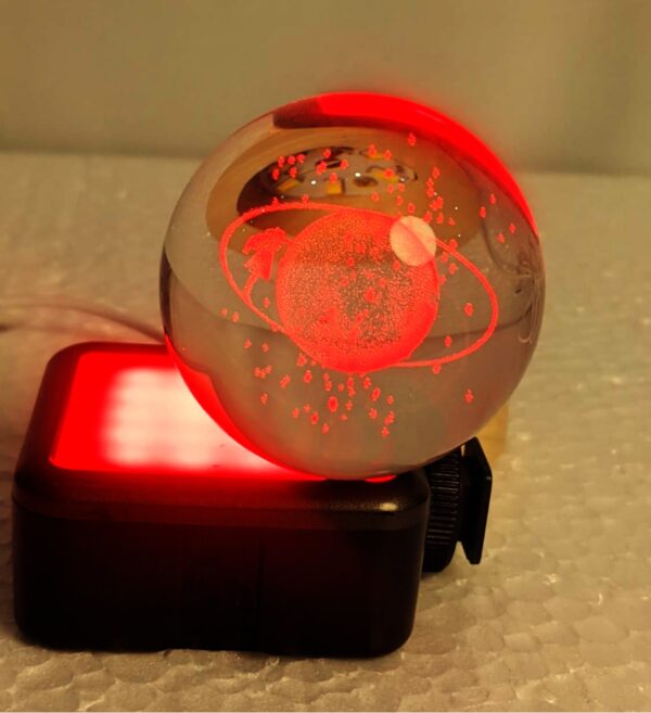 3D Crystal ball Planet Night Light Laser Engraved Solar System LED Globe Sphere Astronomy Birthday Gift Home Desktop Decoration